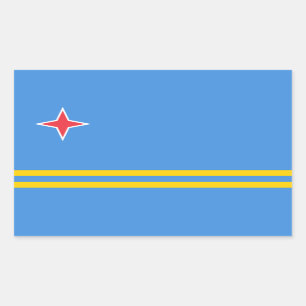Patriotische Flagge Arubas Rechteckiger Aufkleber