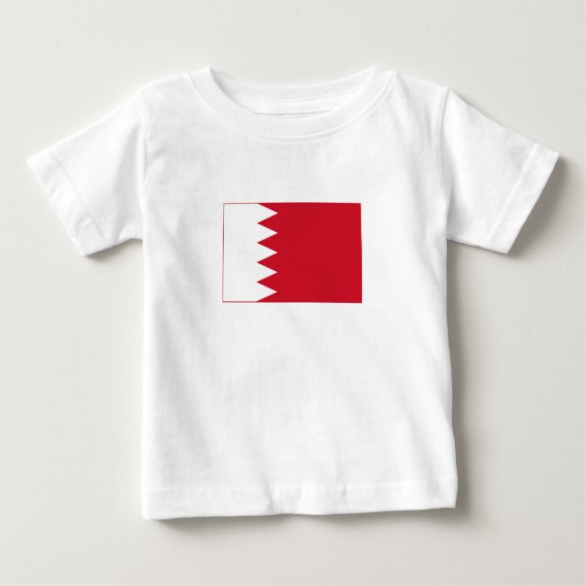 Patriotische Flagge Bahrains Baby T-shirt (Vorderseite)