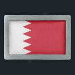 Patriotische Flagge Bahrains Rechteckige Gürtelschnalle<br><div class="desc">Die Nationalflagge von Bahrain.</div>