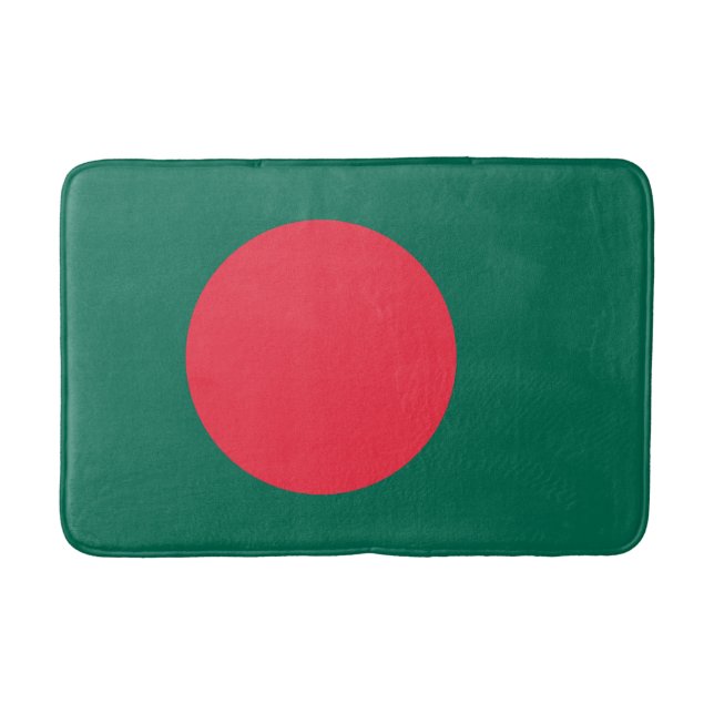 Patriotische Flagge Bangladeschs Badematte (Vorderseite)