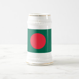 Patriotische Flagge Bangladeschs Bierglas