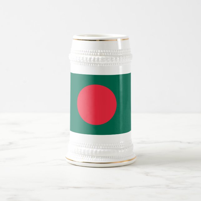 Patriotische Flagge Bangladeschs Bierglas (Mittel)