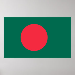 Patriotische Flagge Bangladeschs Poster