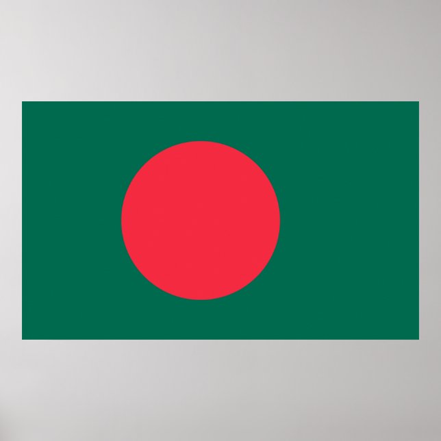 Patriotische Flagge Bangladeschs Poster (Vorne)