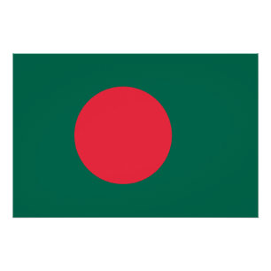 Patriotische Flagge Bangladeschs Poster