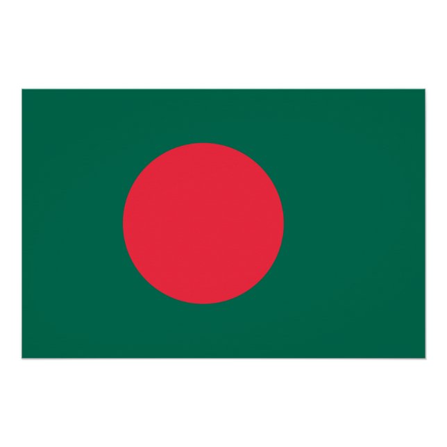 Patriotische Flagge Bangladeschs Poster (Vorderseite)