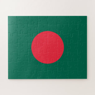 Patriotische Flagge Bangladeschs Puzzle