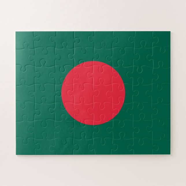 Patriotische Flagge Bangladeschs Puzzle (Horizontal)