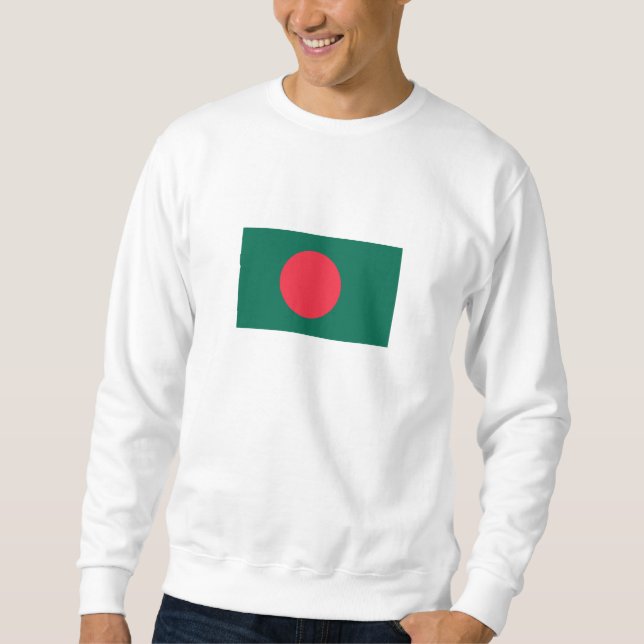 Patriotische Flagge Bangladeschs Sweatshirt (Vorderseite)