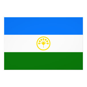 Patriotische Flagge Baschkortostans Fotodruck