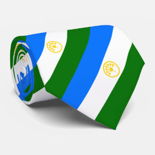 Patriotische Flagge Baschkortostans Krawatte