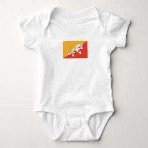 Patriotische Flagge Bhutans Baby Strampler