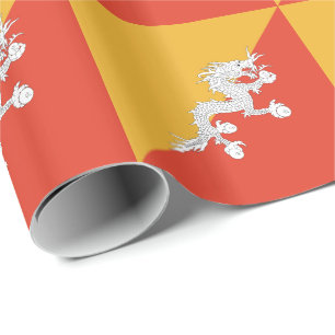 Patriotische Flagge Bhutans Geschenkpapier