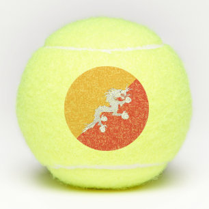 Patriotische Flagge Bhutans Tennisbälle