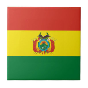 Patriotische Flagge Boliviens Fliese