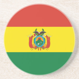 Patriotische Flagge Boliviens Getränkeuntersetzer