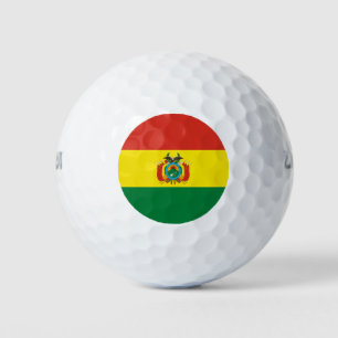Patriotische Flagge Boliviens Golfball