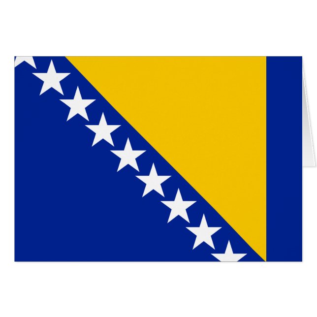 Patriotische Flagge Bosnien-Herzegowina (Vorderseite (Horizontal))