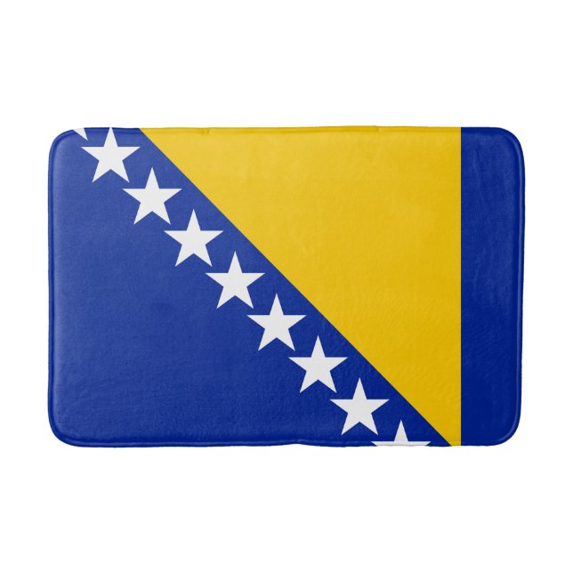 Patriotische Flagge Bosnien-Herzegowina Badematte (Vorderseite)