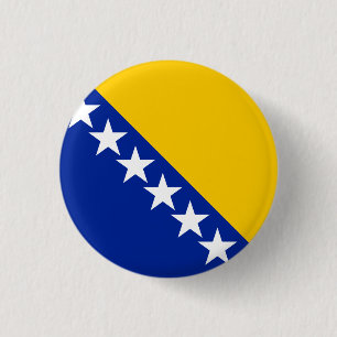 Patriotische Flagge Bosnien-Herzegowina Button