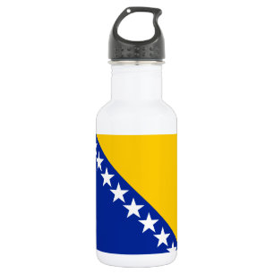 Patriotische Flagge Bosnien-Herzegowina Edelstahlflasche