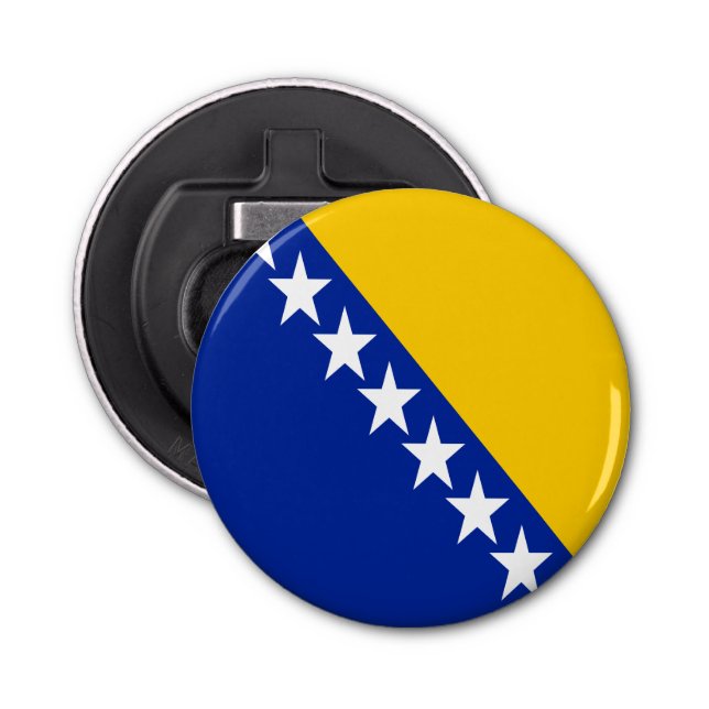 Patriotische Flagge Bosnien-Herzegowina Flaschenöffner (Vorderseite)