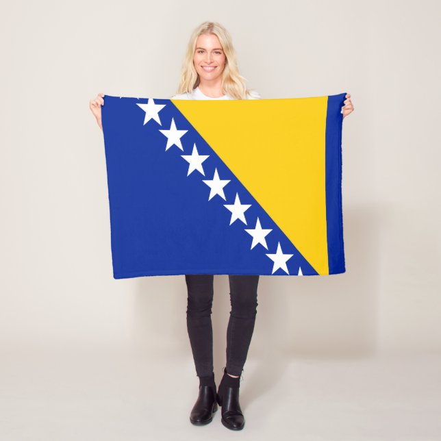 Patriotische Flagge Bosnien-Herzegowina Fleecedecke (Beispiel)
