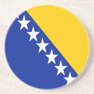 Patriotische Flagge Bosnien-Herzegowina Getränkeuntersetzer