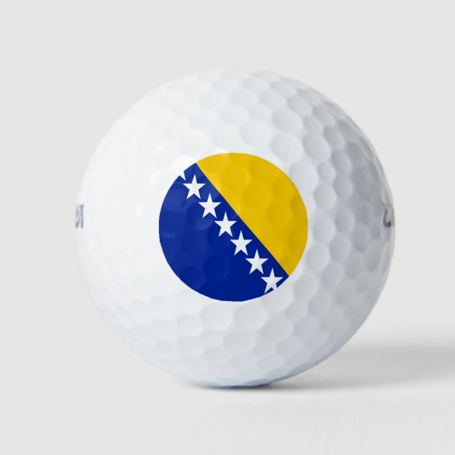 Patriotische Flagge Bosnien-Herzegowina Golfball (Vorderseite)