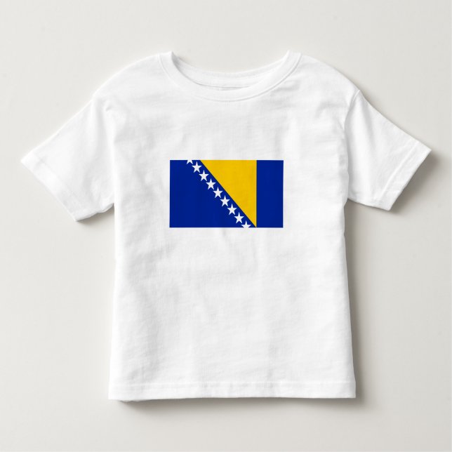 Patriotische Flagge Bosnien-Herzegowina Kleinkind T-shirt (Vorderseite)