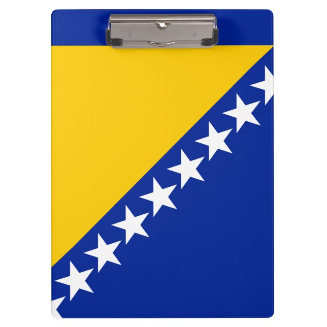 Patriotische Flagge Bosnien-Herzegowina Klemmbrett (Vorderseite)