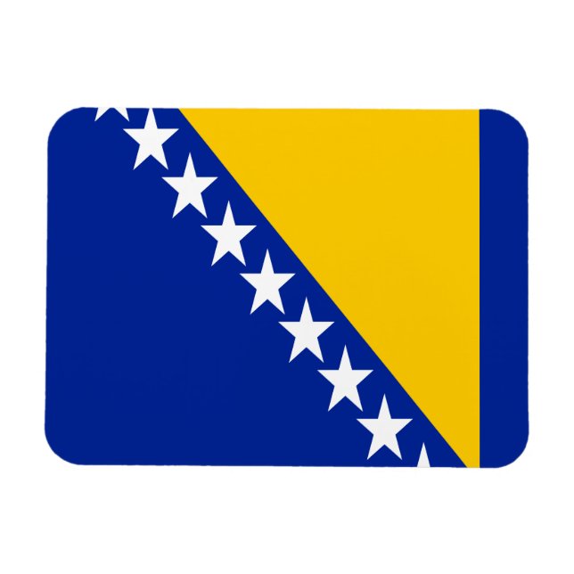 Patriotische Flagge Bosnien-Herzegowina Magnet (Horizontal)