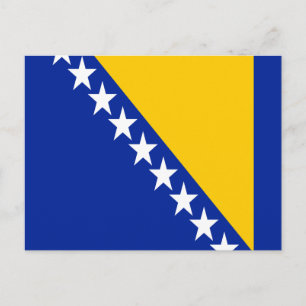 Patriotische Flagge Bosnien-Herzegowina Postkarte