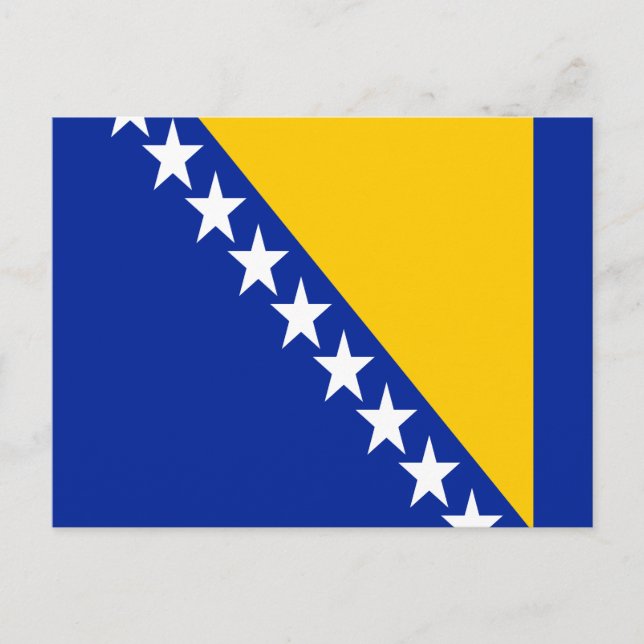Patriotische Flagge Bosnien-Herzegowina Postkarte (Vorderseite)
