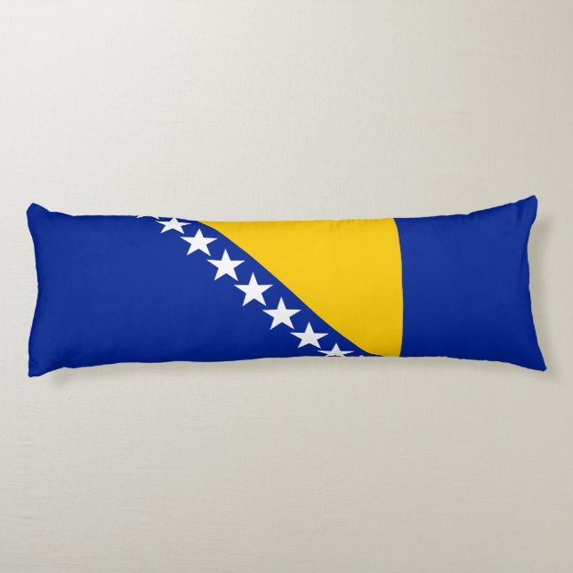 Patriotische Flagge Bosnien-Herzegowina Seitenschläferkissen (Rückseite)