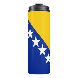 Patriotische Flagge Bosnien-Herzegowina Thermosbecher