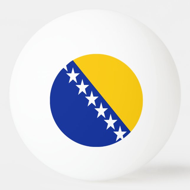 Patriotische Flagge Bosnien-Herzegowina Tischtennisball (Rückseite)