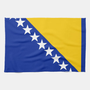 Patriotische Flagge Bosnien Herzegowinas Geschirrtuch