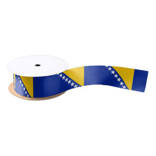 Patriotische Flagge Bosnien Herzegowinas Satinband
