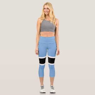 Patriotische Flagge Botswanas Capri Leggings