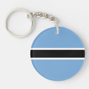 Patriotische Flagge Botswanas Schlüsselanhänger