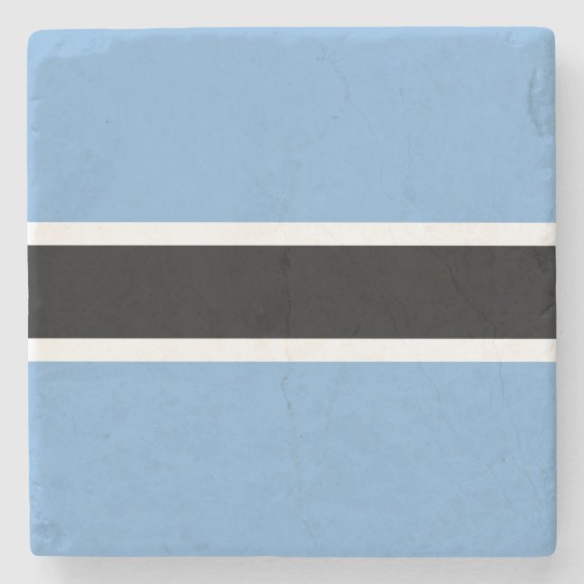 Patriotische Flagge Botswanas Steinuntersetzer (Vorderseite)