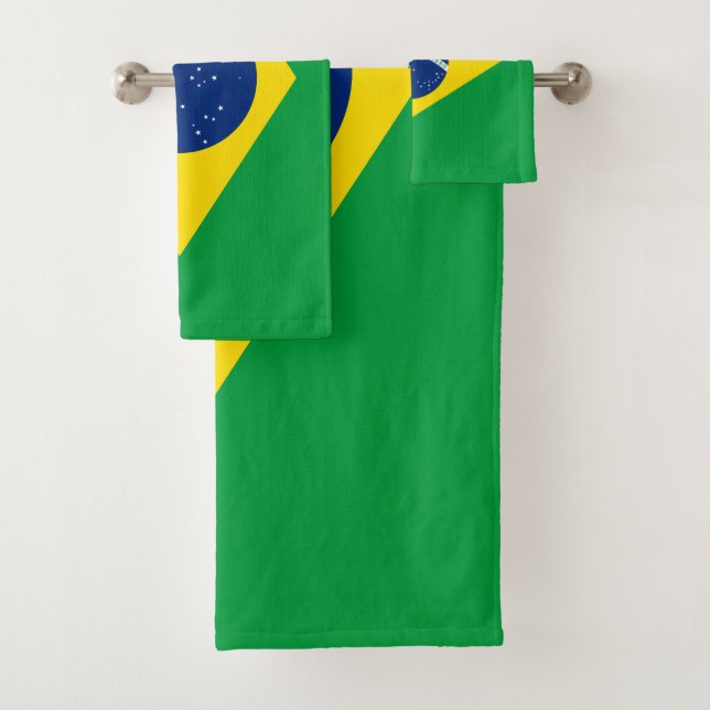 Patriotische Flagge Brasilien Badhandtuch Set (Insitu)