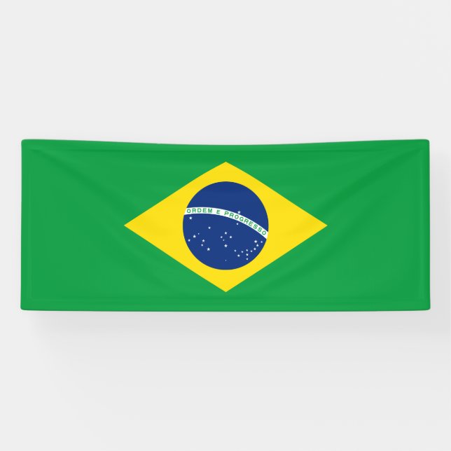 Patriotische Flagge Brasilien Banner (Horizontal)
