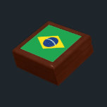 Patriotische Flagge Brasilien Erinnerungskiste<br><div class="desc">Die Nationalflagge Brasiliens.</div>