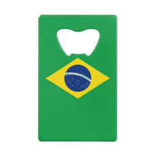 Patriotische Flagge Brasilien Geldbeutel Flaschenöffner