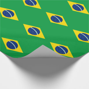 Patriotische Flagge Brasilien Geschenkpapier