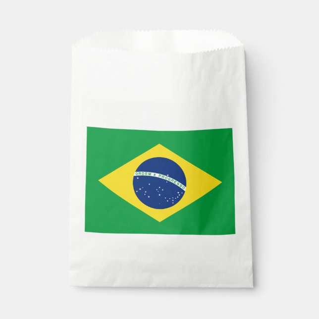 Patriotische Flagge Brasilien Geschenktütchen (Vorderseite)