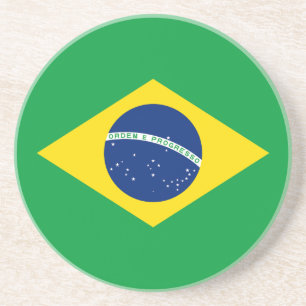 Patriotische Flagge Brasilien Getränkeuntersetzer
