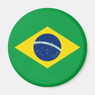 Patriotische Flagge Brasilien Magnet